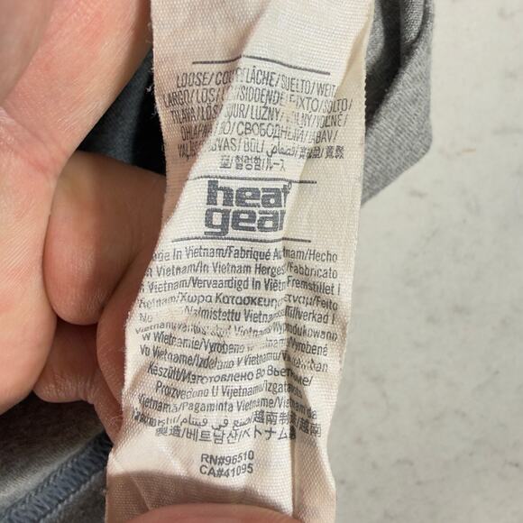 Under Armour Heat Gear 1/4 Zip Shirt Long Sleeve Grey Men L Loose Performance - Picture 5 of 14